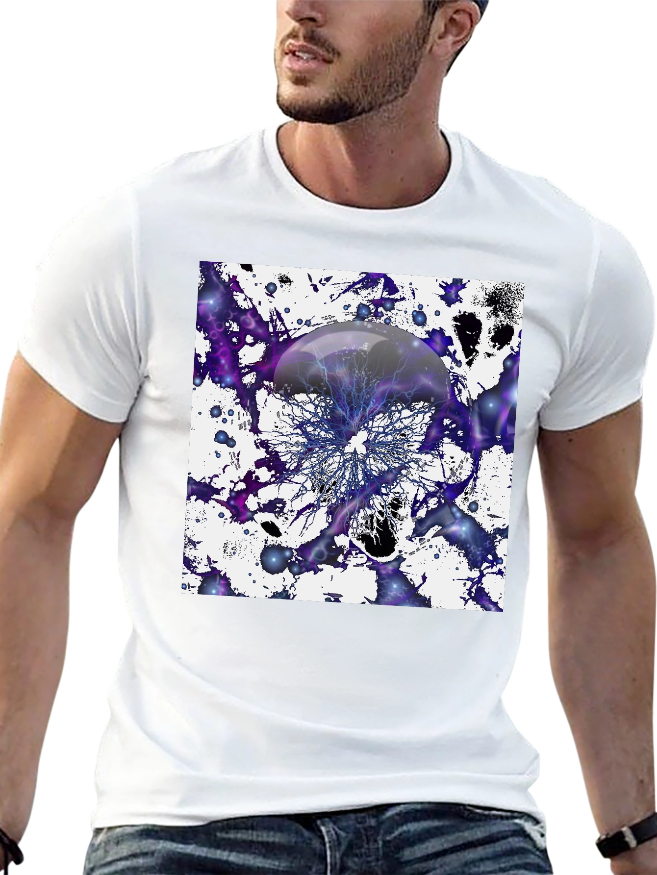 Abstract Jellyfish Design T-Shirt