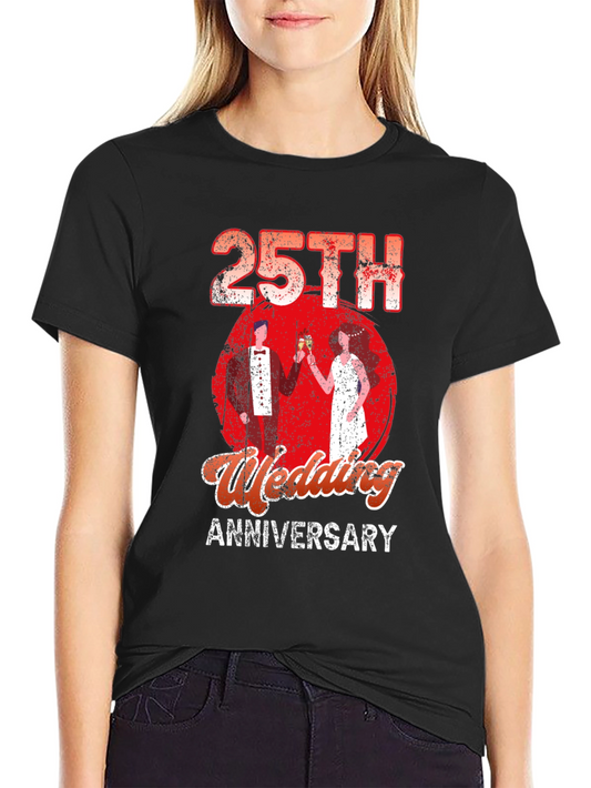 25th Wedding Anniversary Graphic T-Shirt