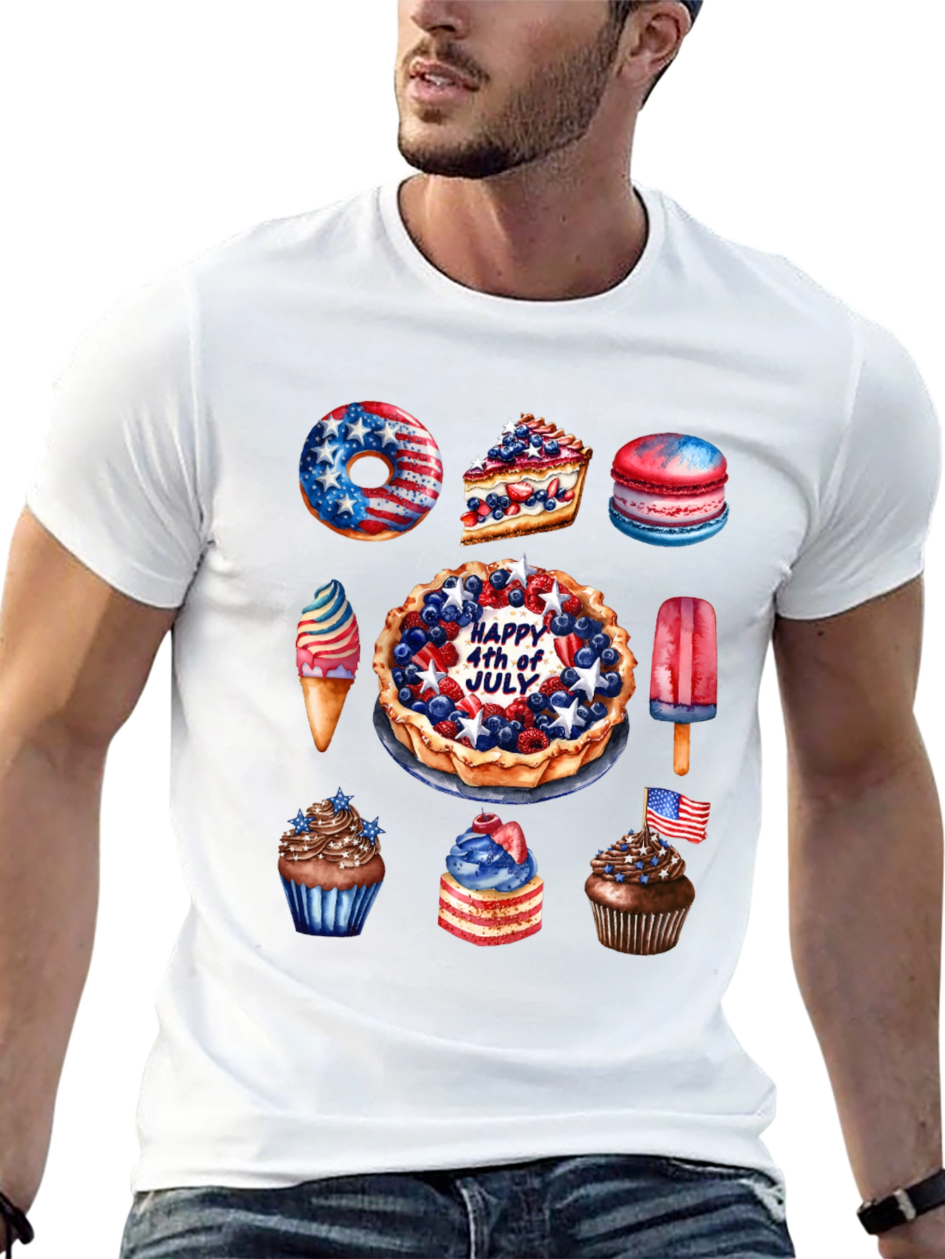 Patriotic 4th of July Dessert T-Shirt