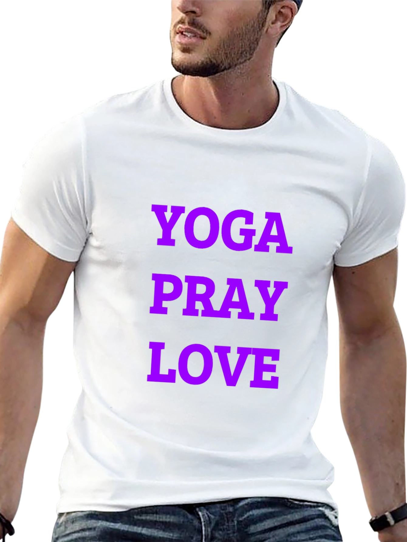 Yoga Pray Love Graphic Tee - Black Casual T-Shirt