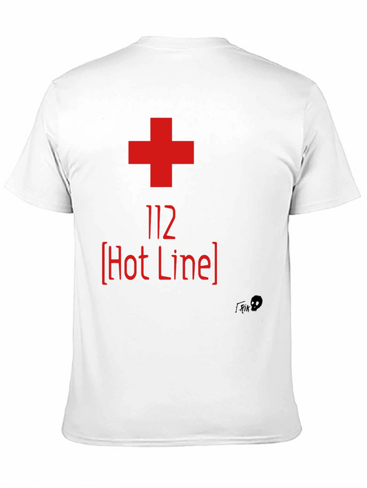 112 Hot Line Graphic Tee - Emergency Services Shirt