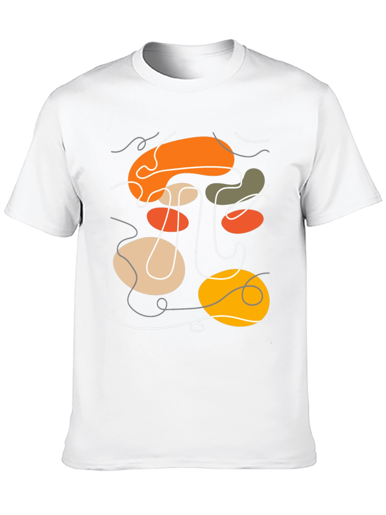 Abstract Graphic Print Black T-Shirt