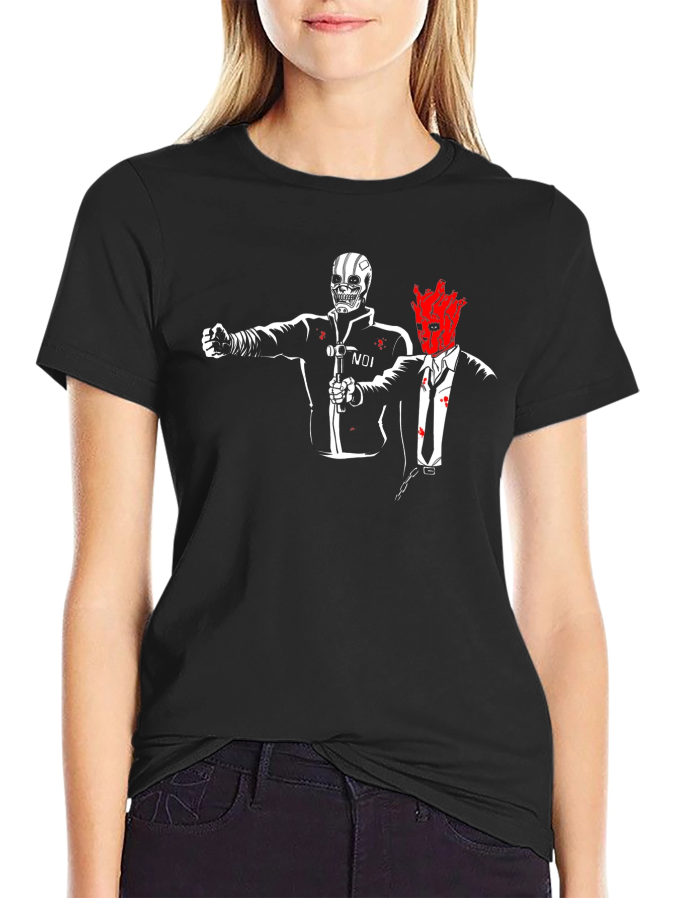Noir Duo Graphic Tee - Black
