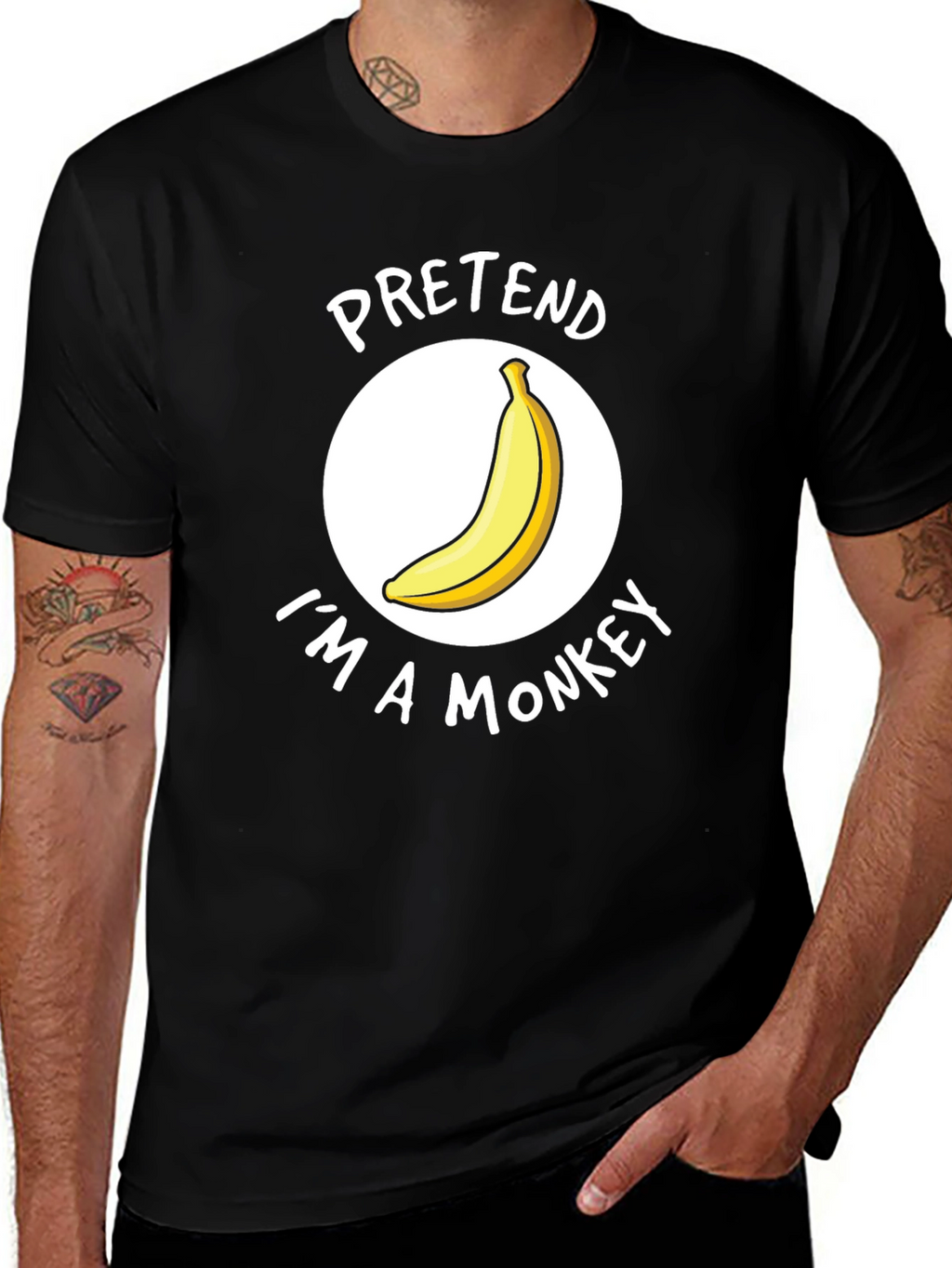 Pretend Im A Monkey T-Shirt - Funny Costume Tee