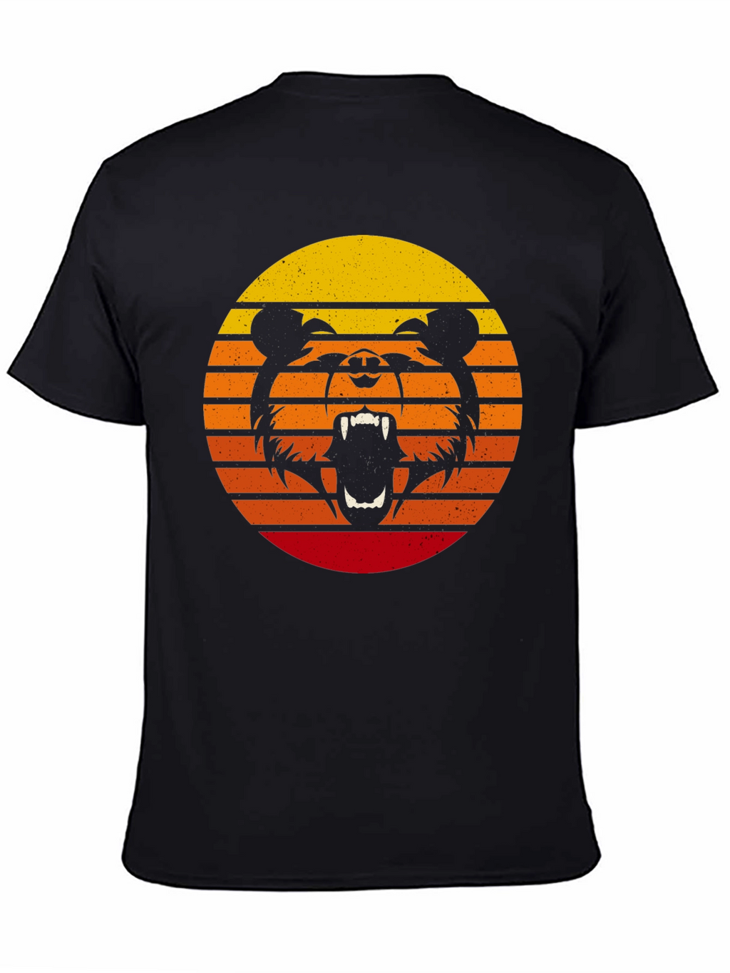 Retro Sunset Bear Graphic T-Shirt