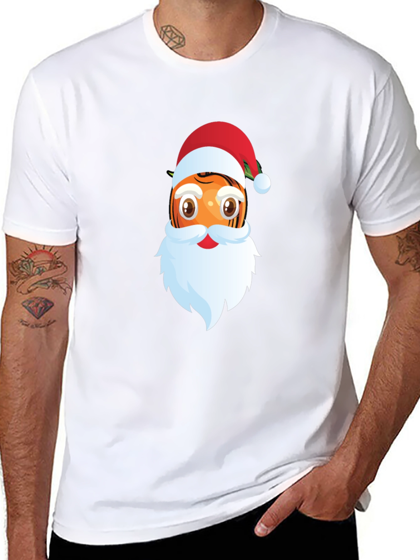 Santa Orange Christmas T-Shirt
