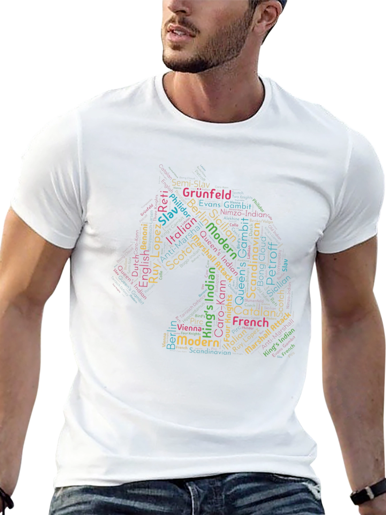 Chess Openings Word Art T-Shirt