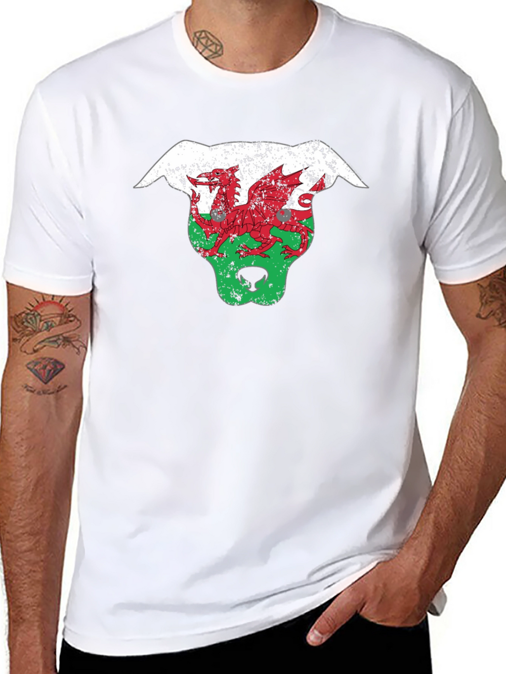 Welsh Dragon Pitbull T-Shirt - Wales Pride