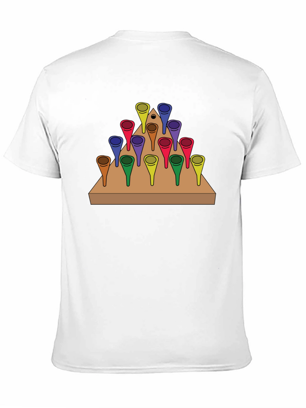 Peg Solitaire T-Shirt - Wooden Board Game Design