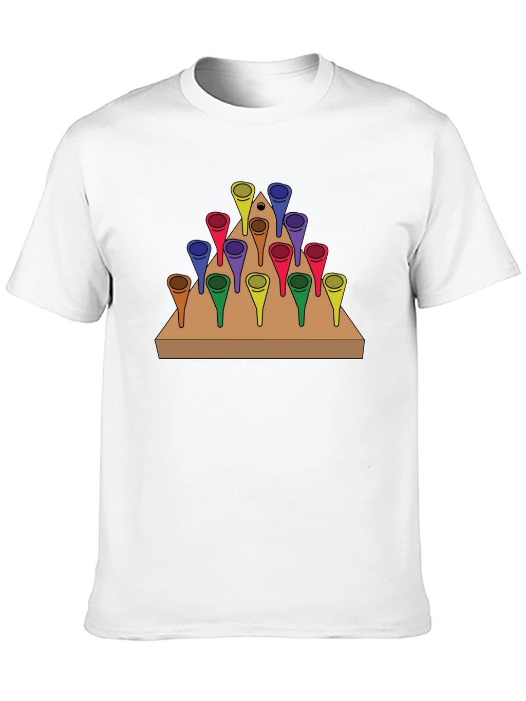 Peg Solitaire T-Shirt - Wooden Board Game Design
