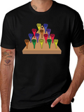 Peg Solitaire T-Shirt - Wooden Board Game Design