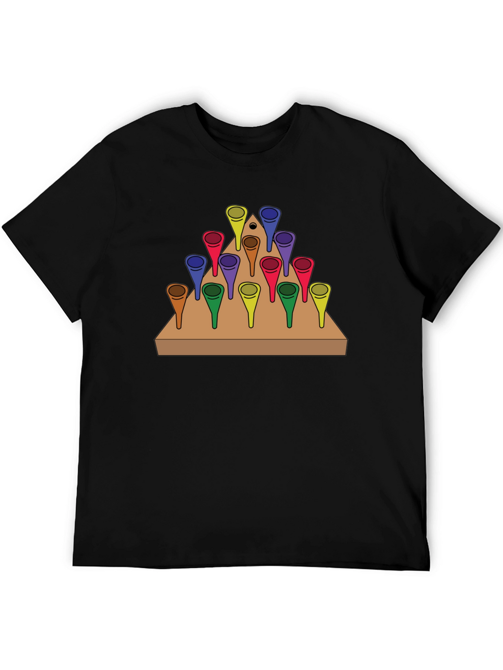 Peg Solitaire T-Shirt - Wooden Board Game Design