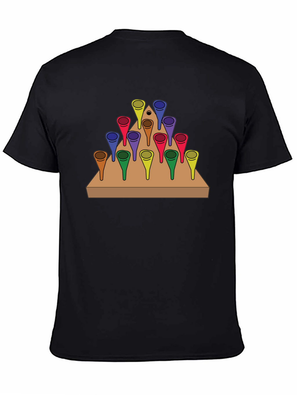 Peg Solitaire T-Shirt - Wooden Board Game Design