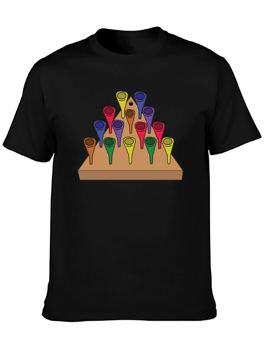 Peg Solitaire T-Shirt - Wooden Board Game Design