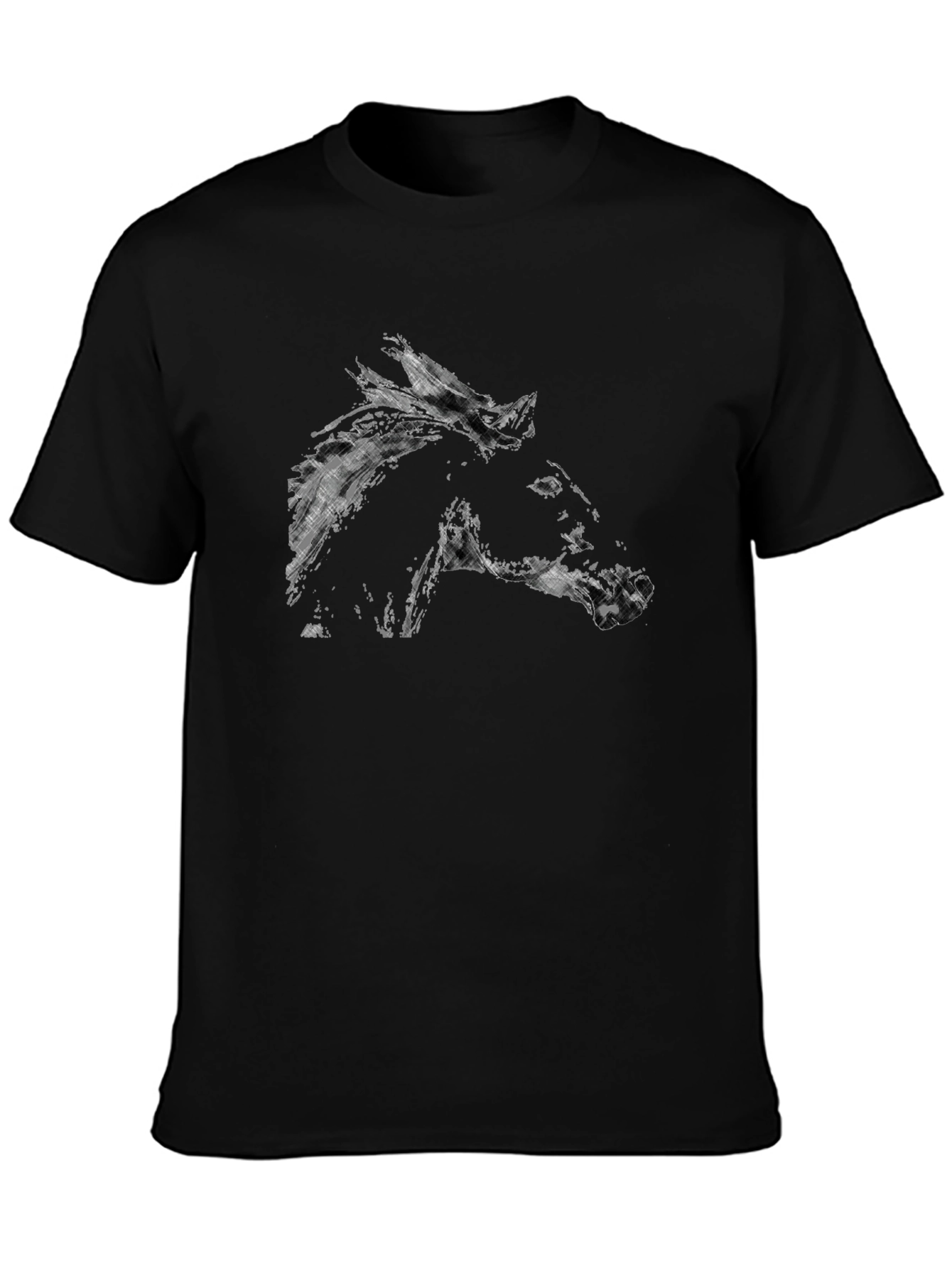 Black Horse Graphic T-Shirt - Stylish Casual Wear