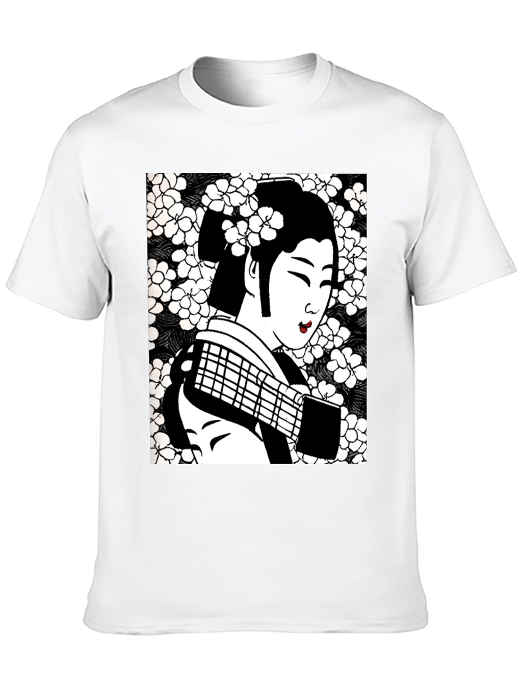 Geisha Graphic Tee - Stylish Black Cotton T-Shirt