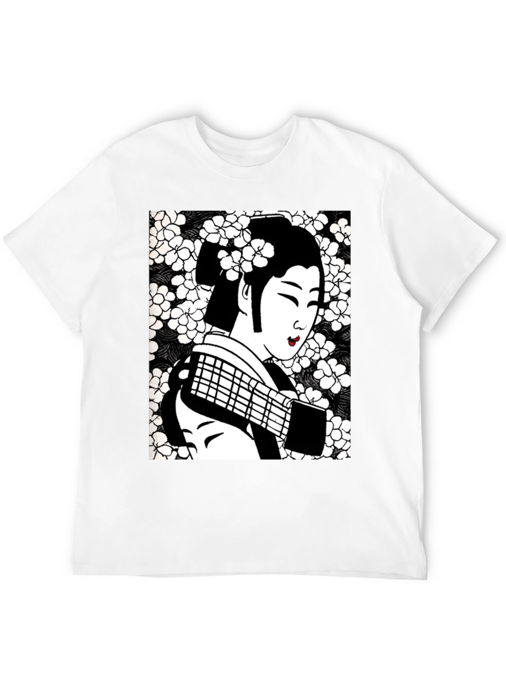 Geisha Graphic Tee - Stylish Black Cotton T-Shirt