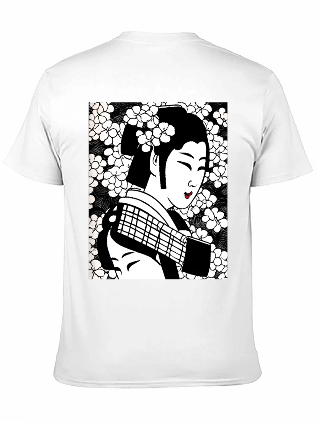 Geisha Graphic Tee - Stylish Black Cotton T-Shirt