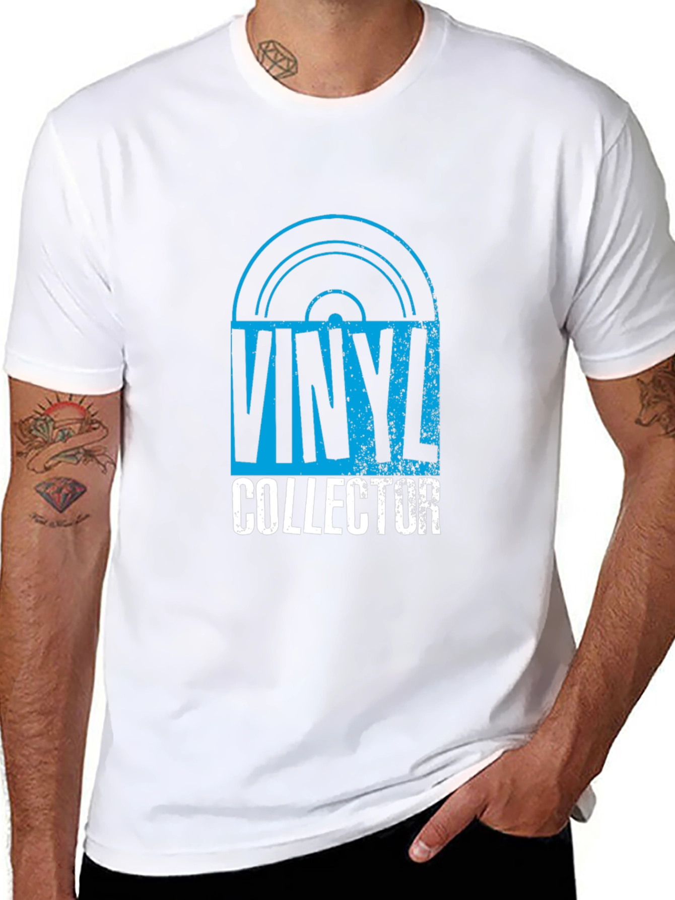 Vinyl Collector Graphic Tee - Black Cotton T-Shirt