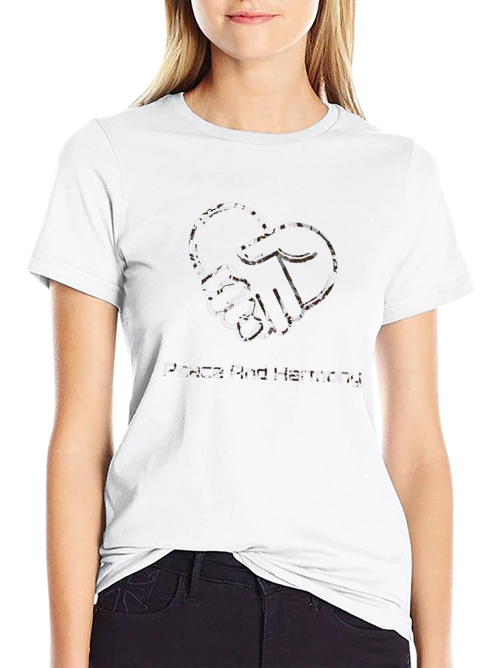Peace & Harmony Graphic Tee - Stylish Black Shirt