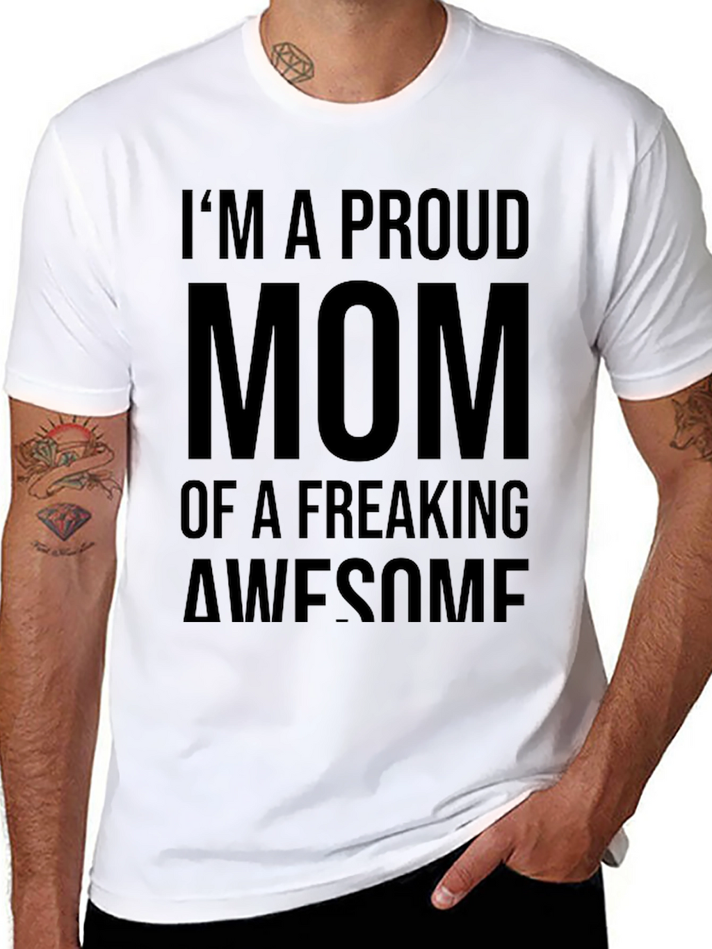 Proud Mom Graphic Tee - Freaking Awesome T-Shirt