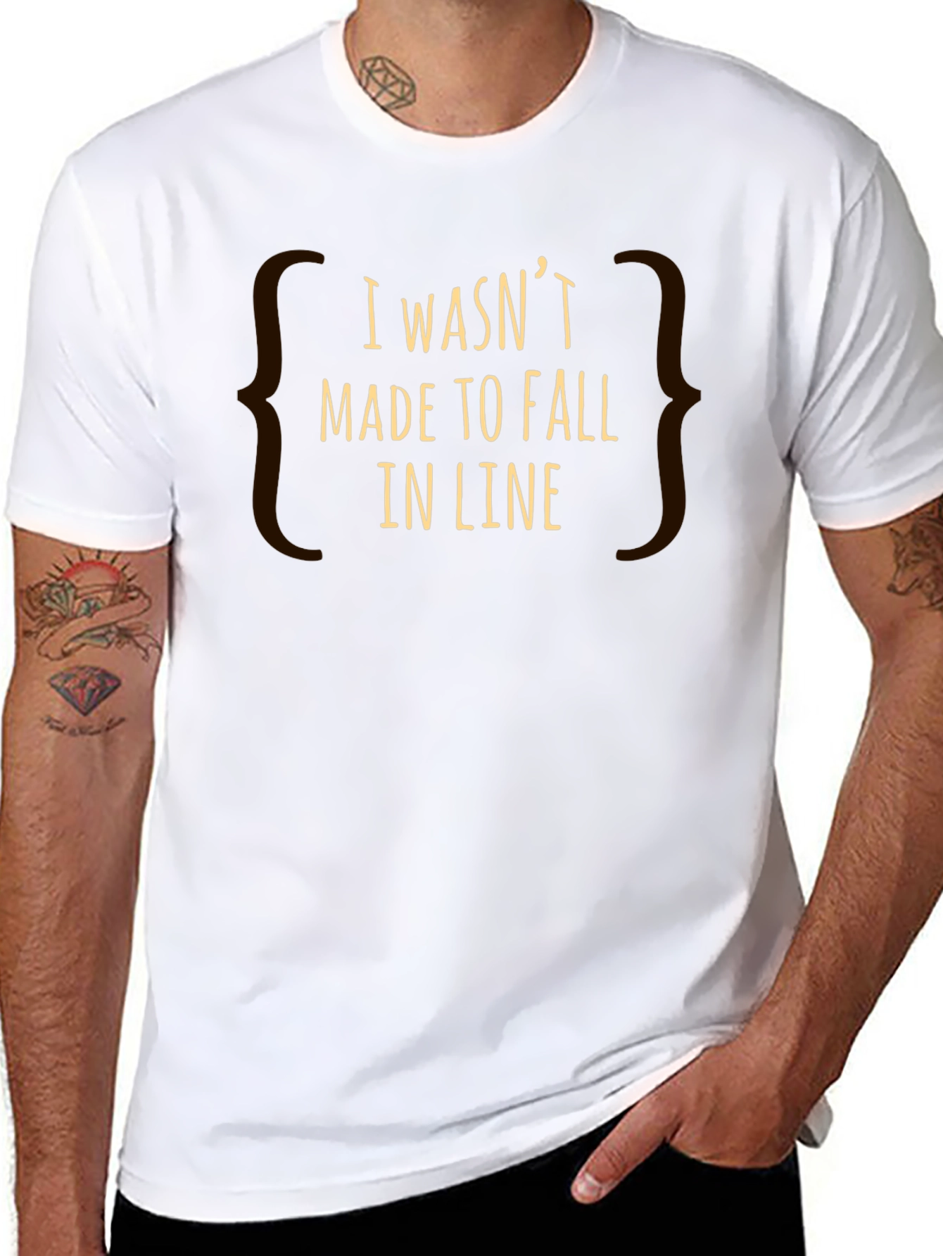 I Wasnt Made to Fall in Line Graphic Tee
