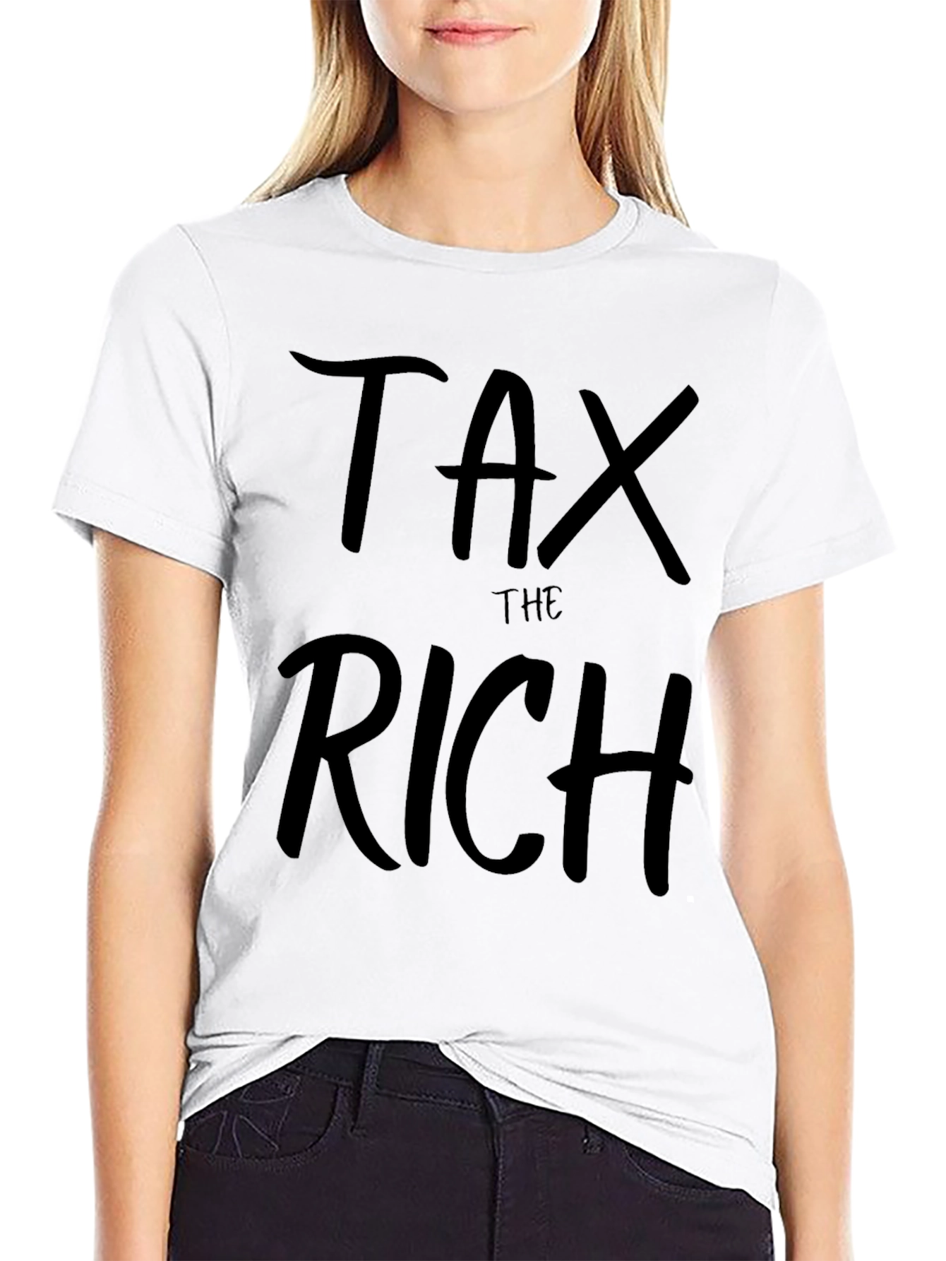 Tax the Rich T-Shirt - Black Crew Neck