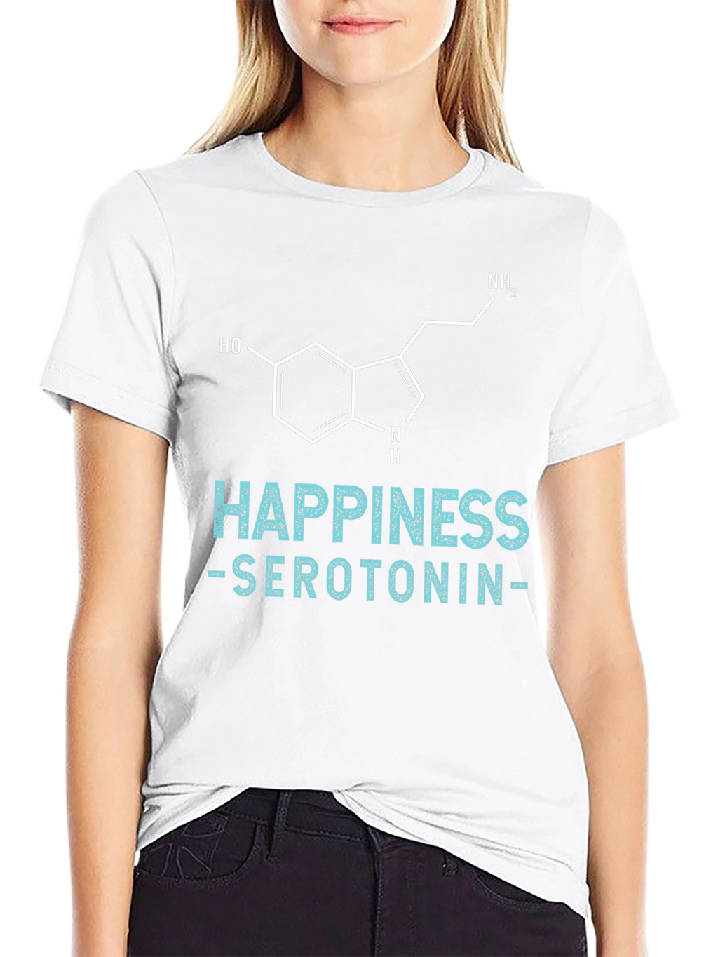 Happiness Serotonin Graphic Tee - Science Inspired T-Shirt