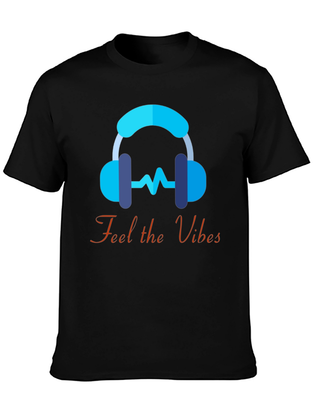 Feel the Vibes Graphic Tee - Music Lover T-Shirt