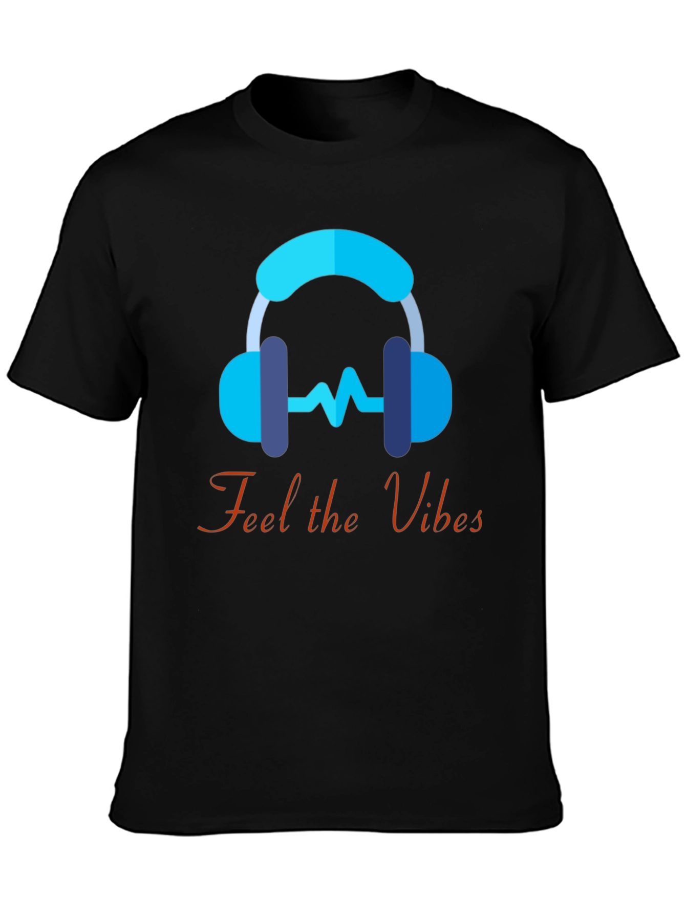 Feel the Vibes Graphic Tee - Music Lover T-Shirt