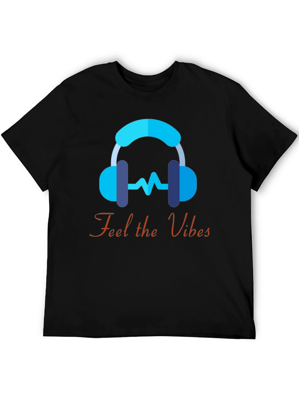 Feel the Vibes Graphic Tee - Music Lover T-Shirt