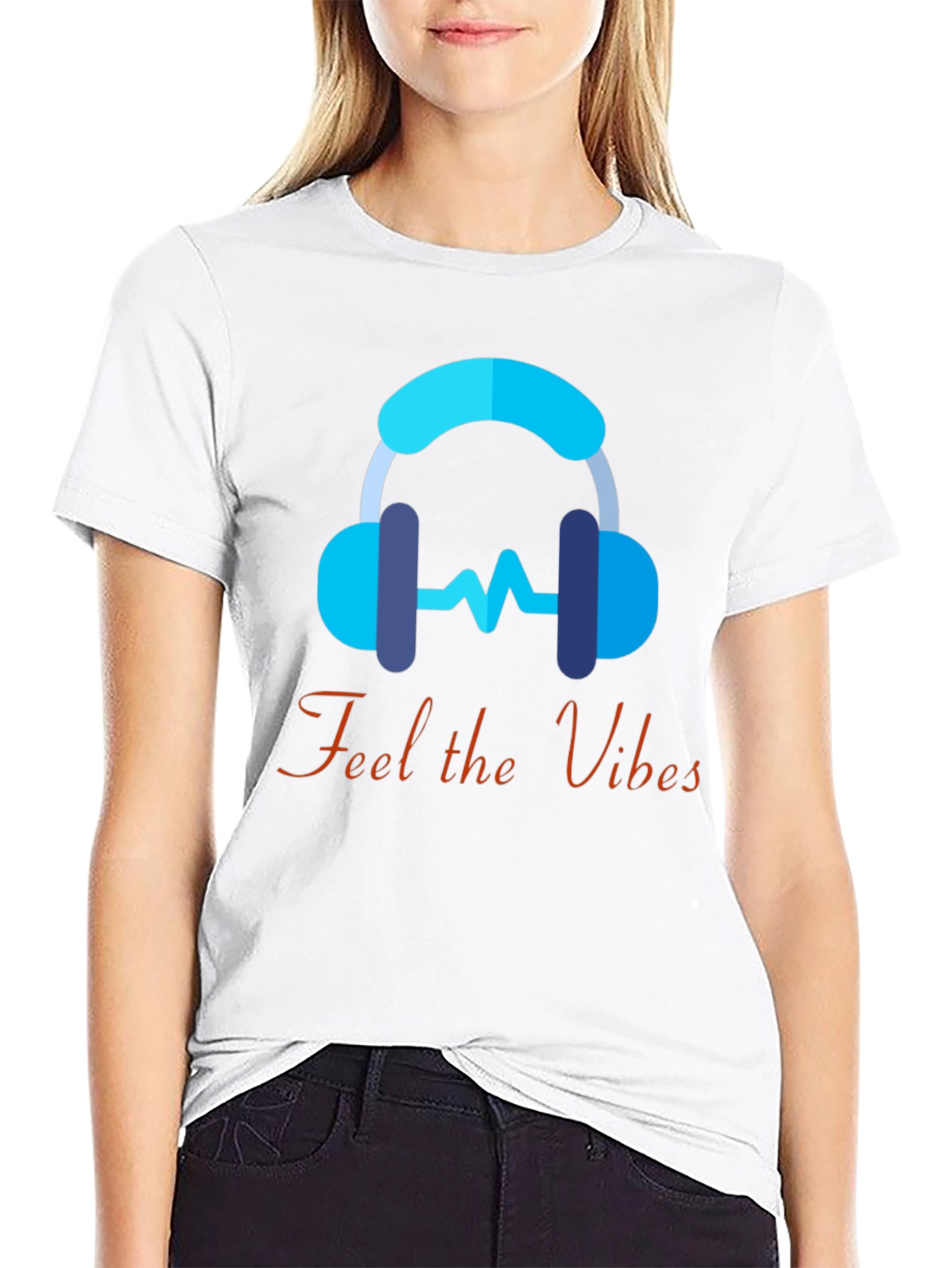 Feel the Vibes Graphic Tee - Music Lover T-Shirt