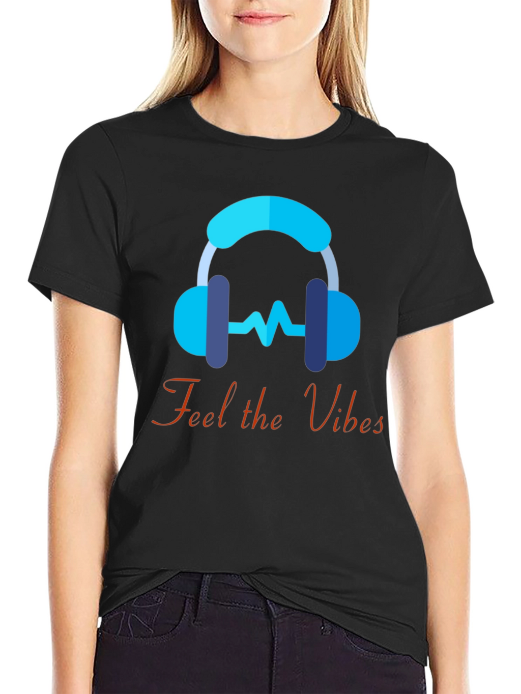 Feel the Vibes Graphic Tee - Music Lover T-Shirt