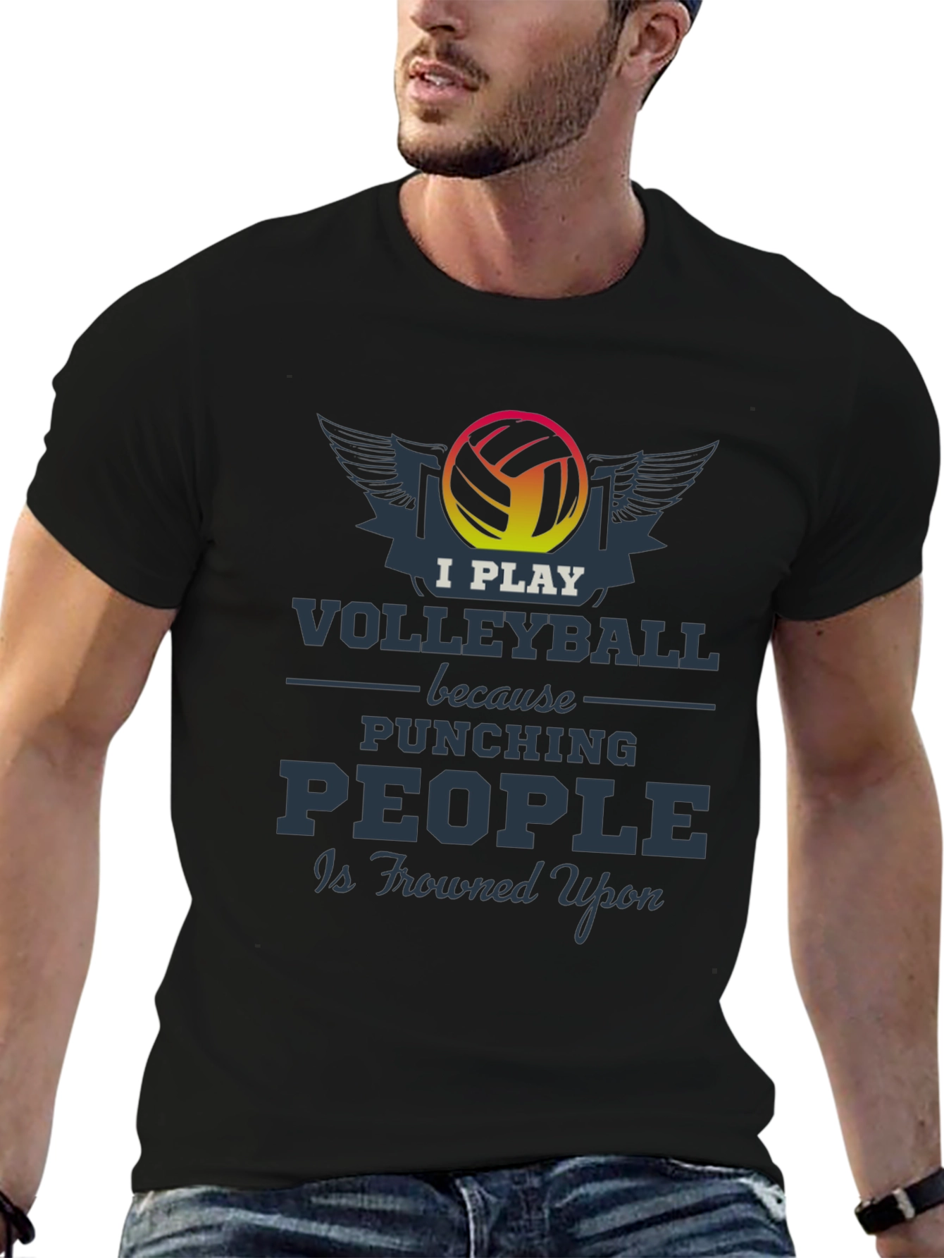 Volleyball Player Graphic Tee - Funny Sport T-Shirt