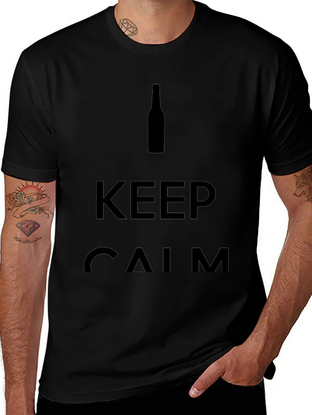 Keep Calm Graphic Print Tee