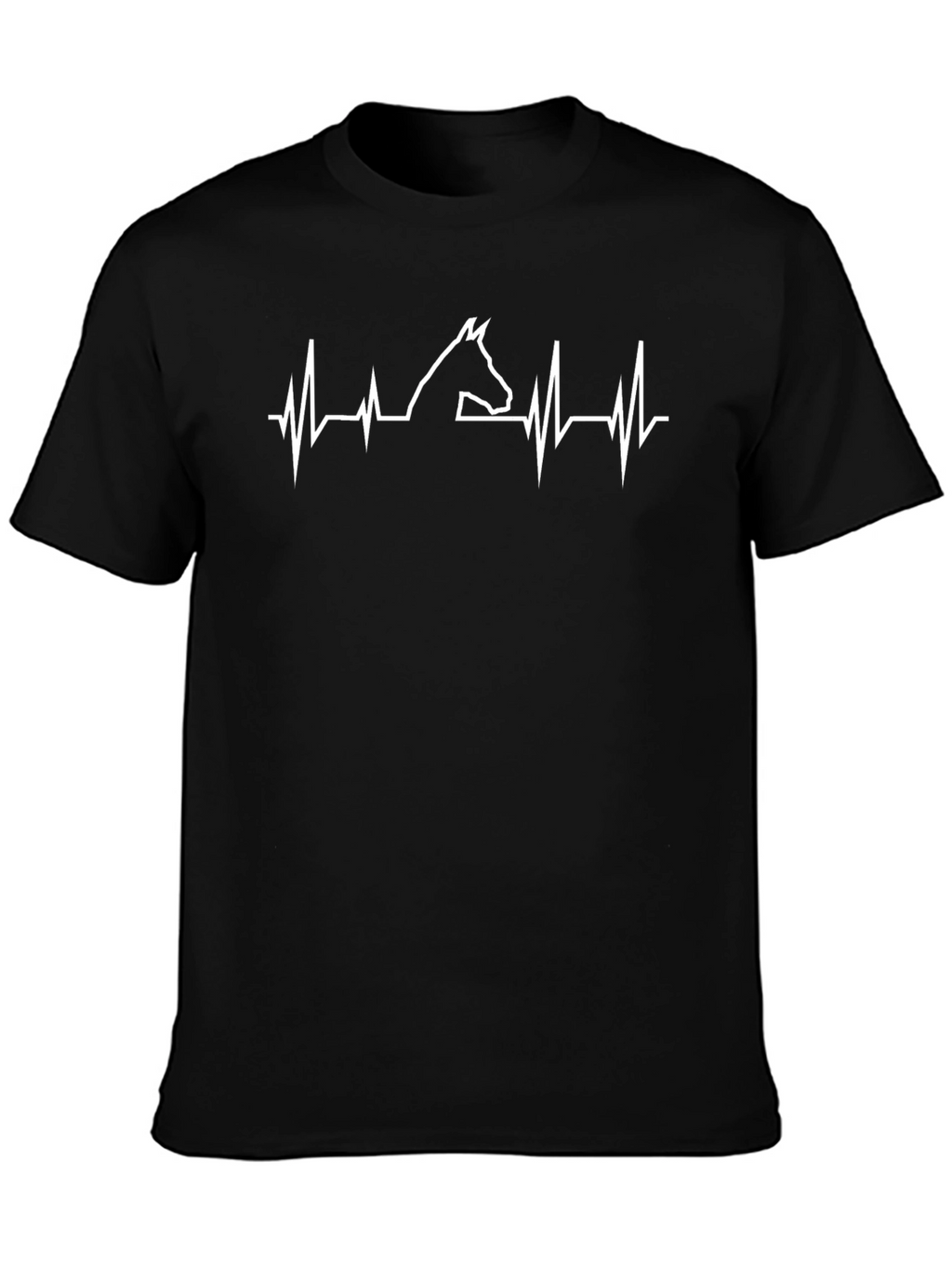 Horse Heartbeat T-Shirt - Black