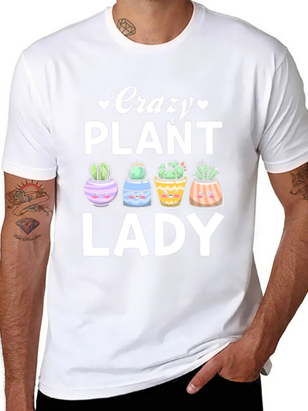 Crazy Plant Lady T-Shirt - Cute Succulent Design