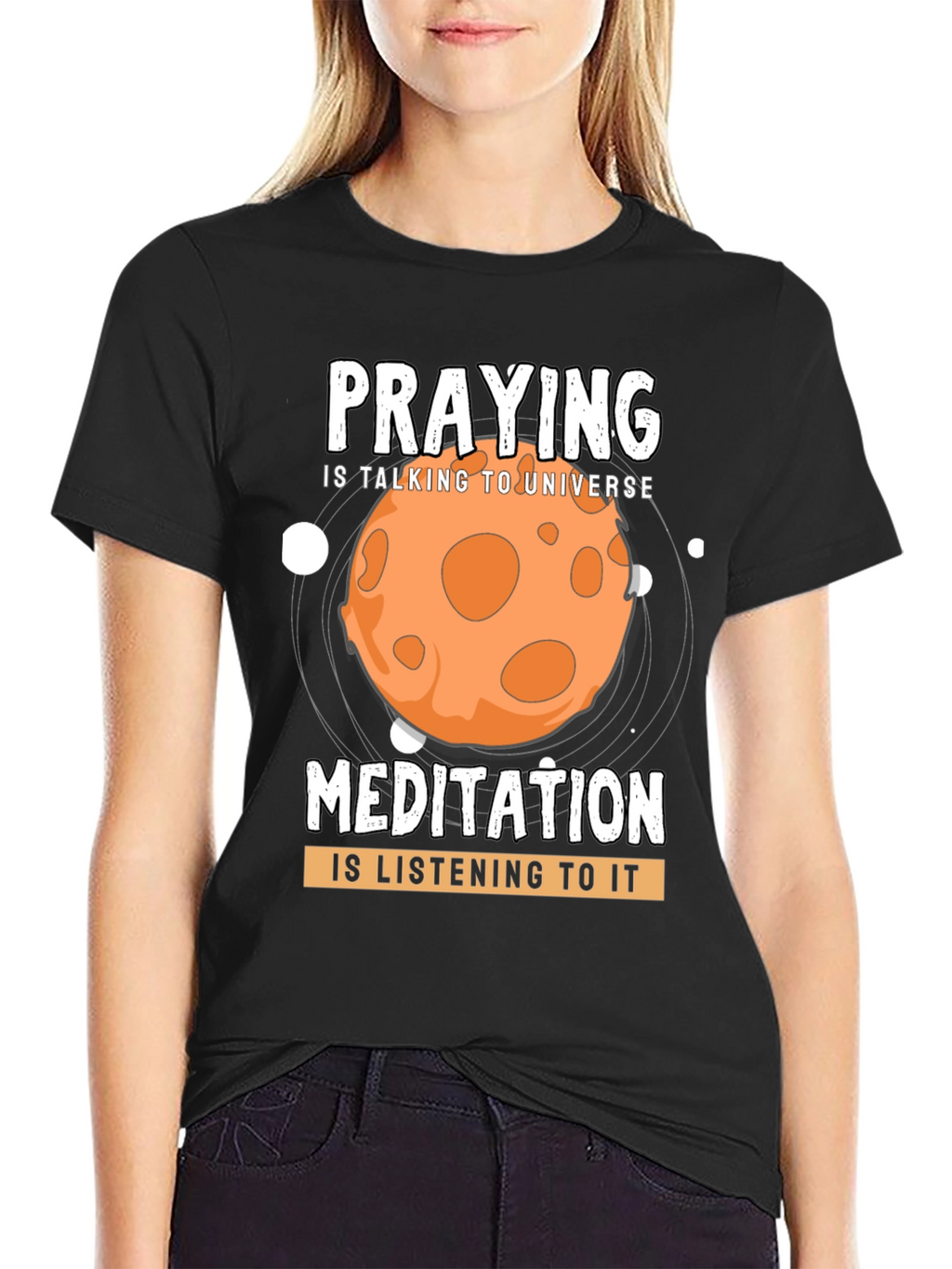 Praying & Meditation Universe T-Shirt