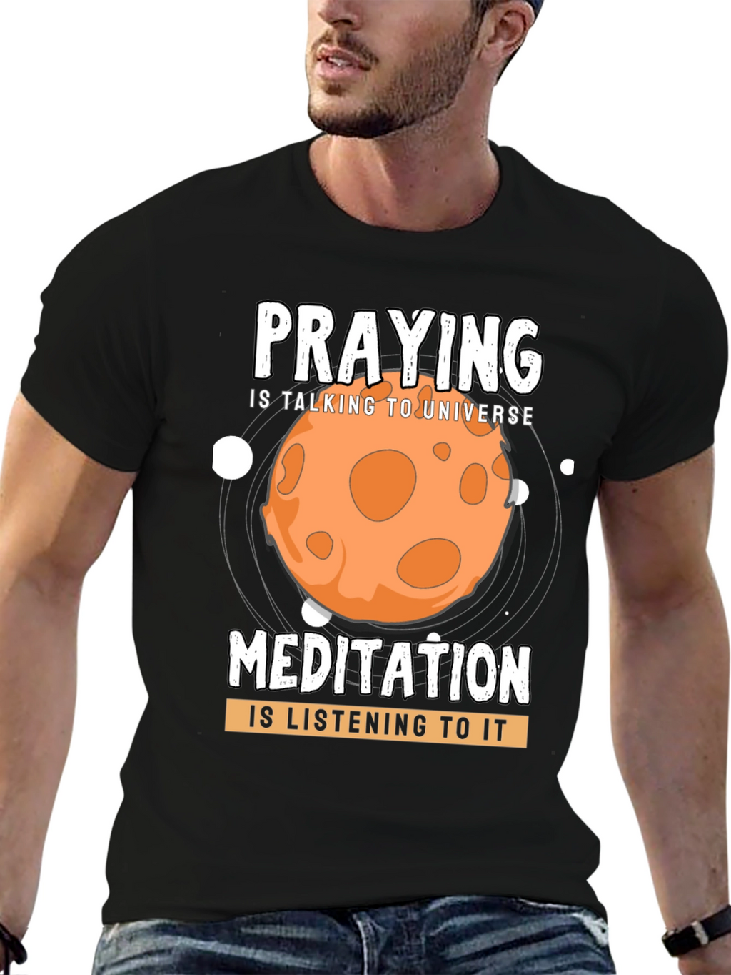 Praying & Meditation Universe T-Shirt