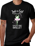 Just a Girl Who Loves Frogs and Ballet T-Shirt