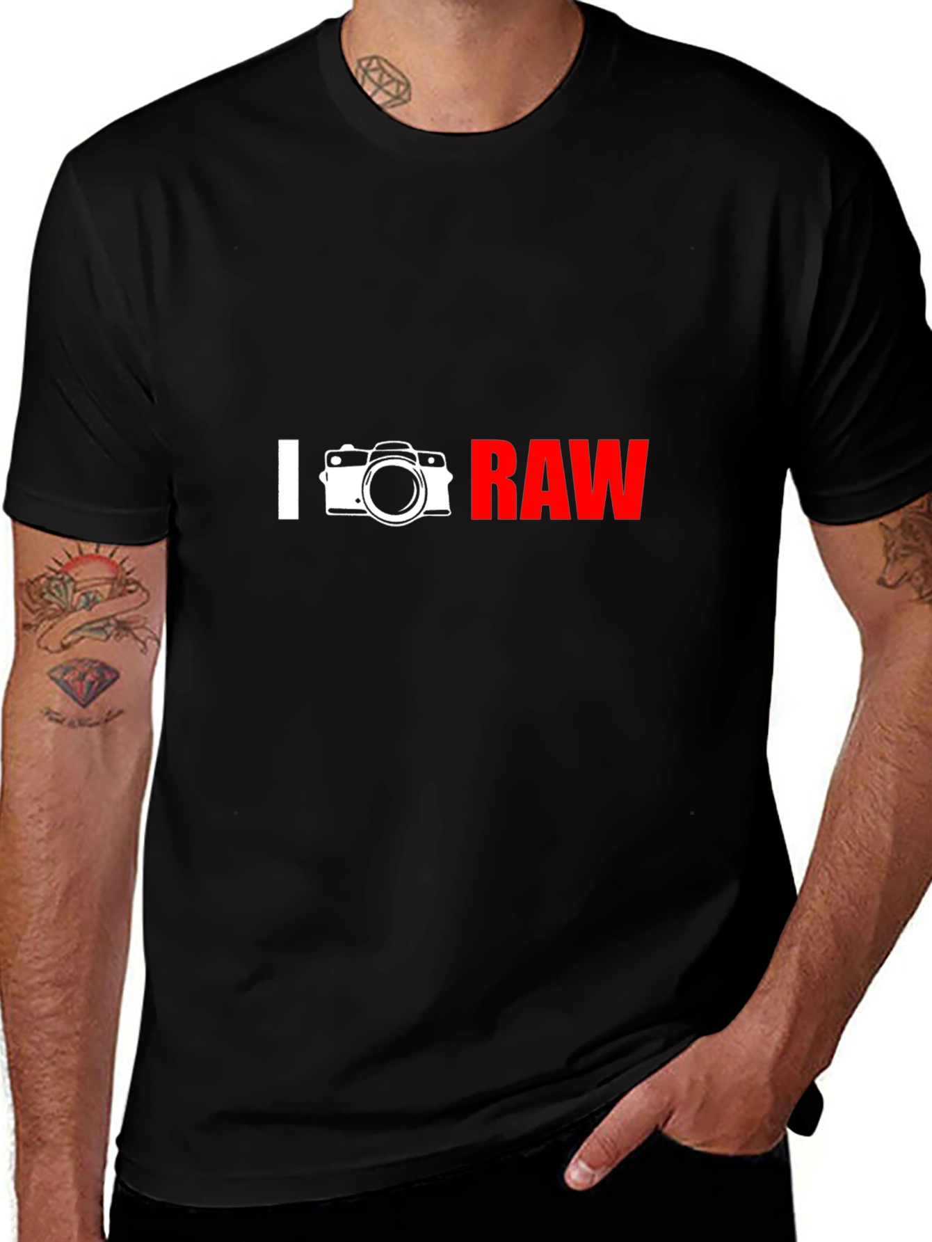I Camera RAW Graphic T-Shirt - Photographer Apparel