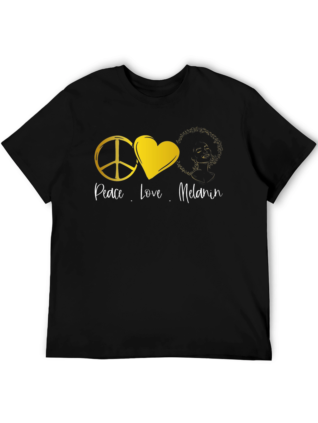 Peace Love Melanin Black T-Shirt