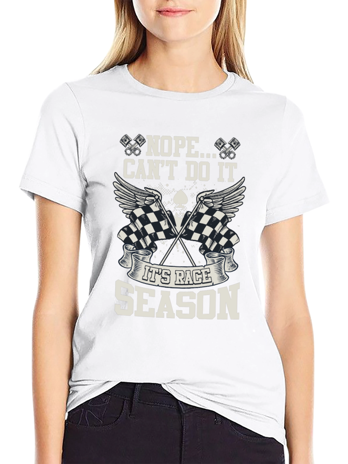Race Season Black Graphic Tee - Mens
