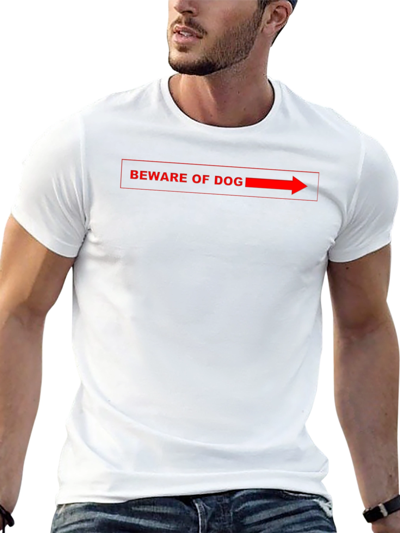 Beware of Dog Funny Graphic Tee