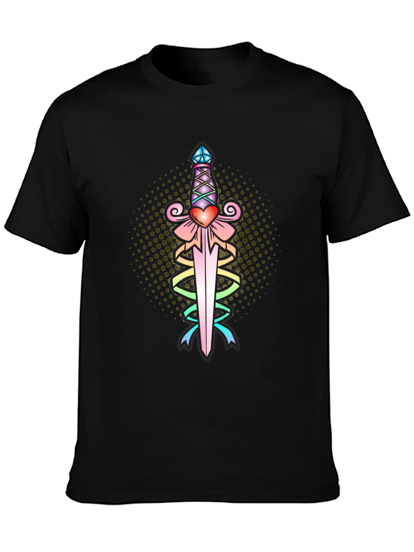 Heart Dagger Tee - Black Graphic T-Shirt