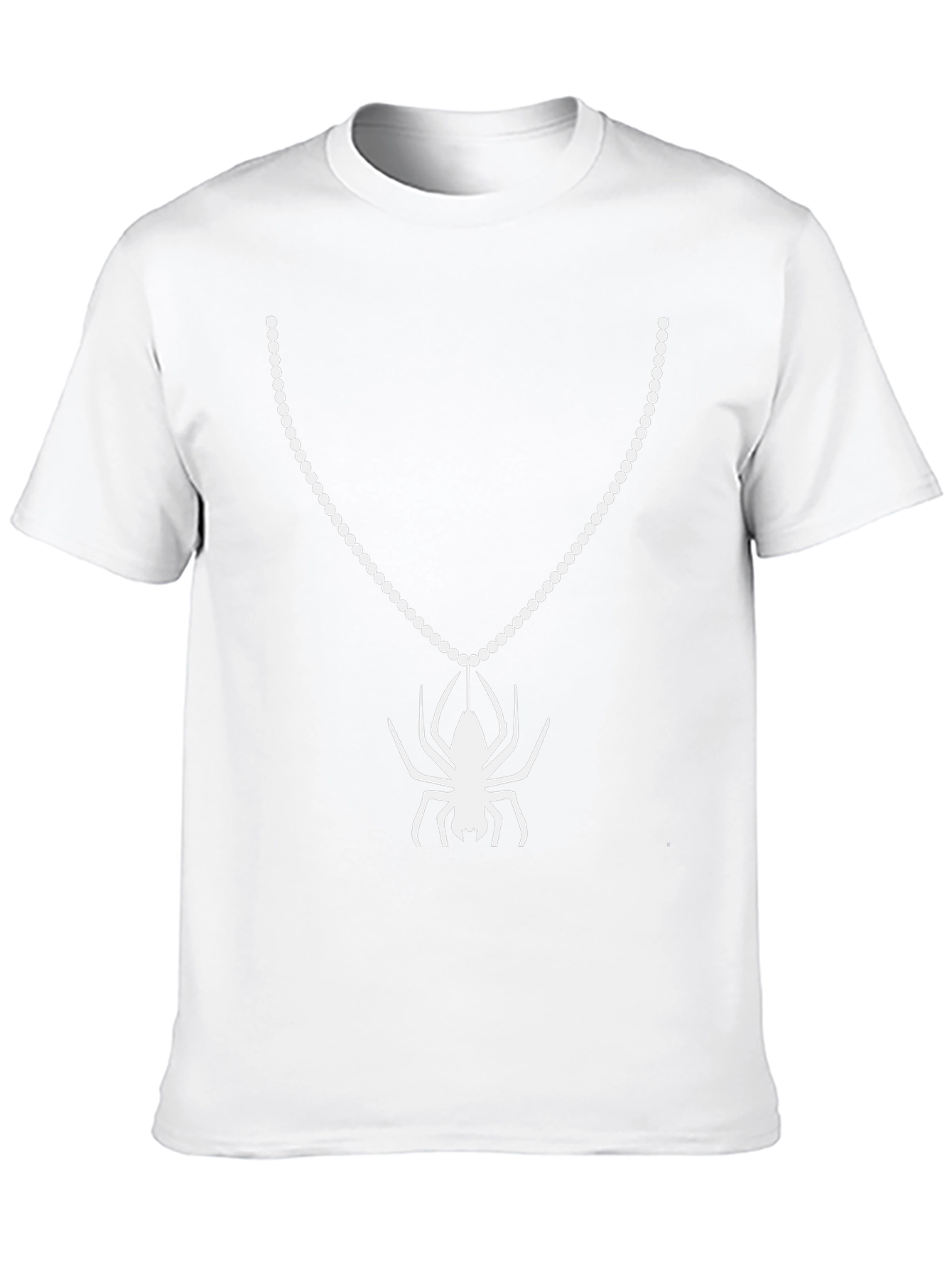 Spider Necklace Graphic T-Shirt - Black Cotton Tee