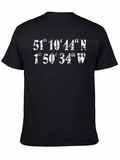 Coordinates Graphic Print Black T-Shirt
