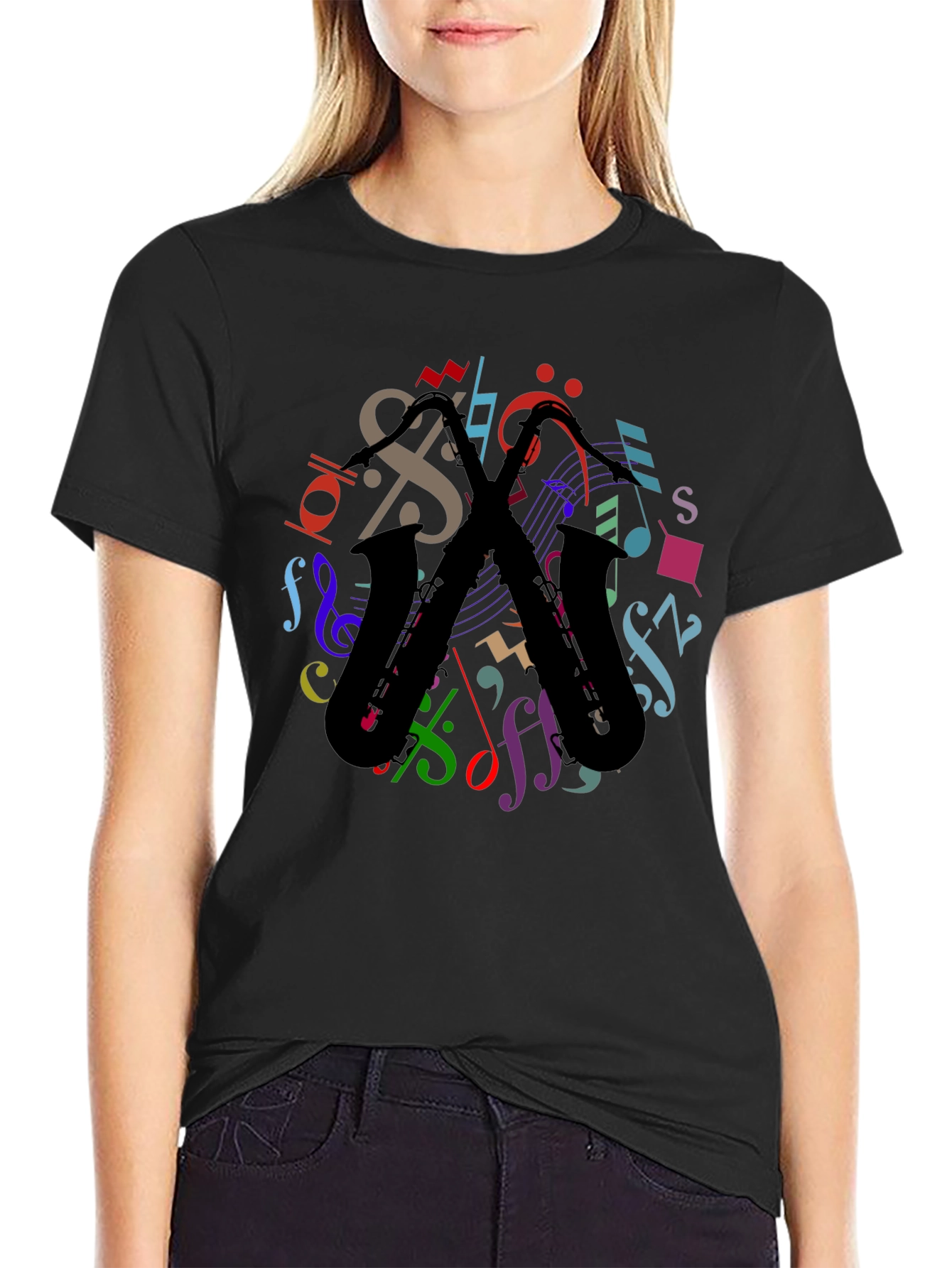 Musical Saxophone Graphic T-Shirt
