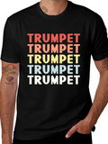 Trumpet Graphic T-Shirt - Retro Design