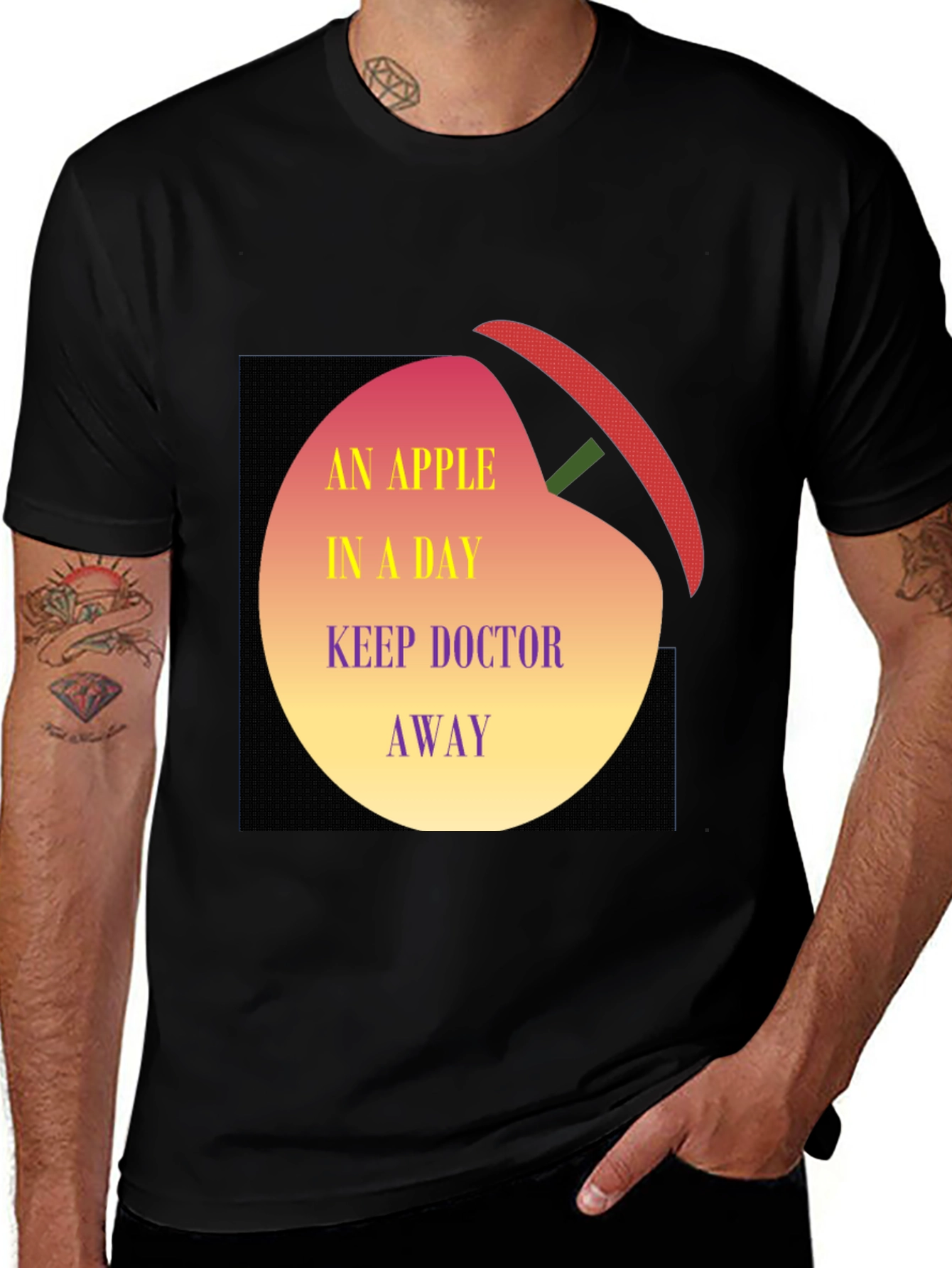 Apple a Day T-Shirt - Doctor Away Graphic Tee